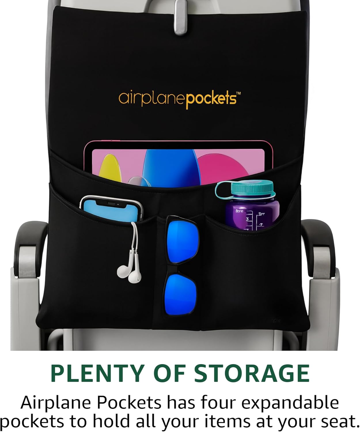 Airplane Pockets - Airplane Accessories - Plane Travel Essentials - Travel Organizer - Seat Storage Organizer - Air Travel Essentials - Seatback Organizer - International Travel Accessories Must-Haves - Image 4