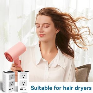 Upgraded 2000W 220V to 110V Voltage Converter US to Europe Travel Adapter for Hair Dryer International Universal Travel Adapter with 1 USB A and 1 USB C Power Converter Adapter Combo