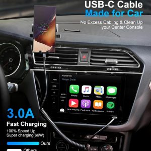 USB Type C Charger Cable Fast Charging, [2-Pack, 3ft] Coiled USB A to Type C Charger Cord for Car USB-C Cable Compatible with iPhone 17/16/15/Plus/Pro/Pro Max/Samsung Galaxy A10e A20 A50 S20 S10E