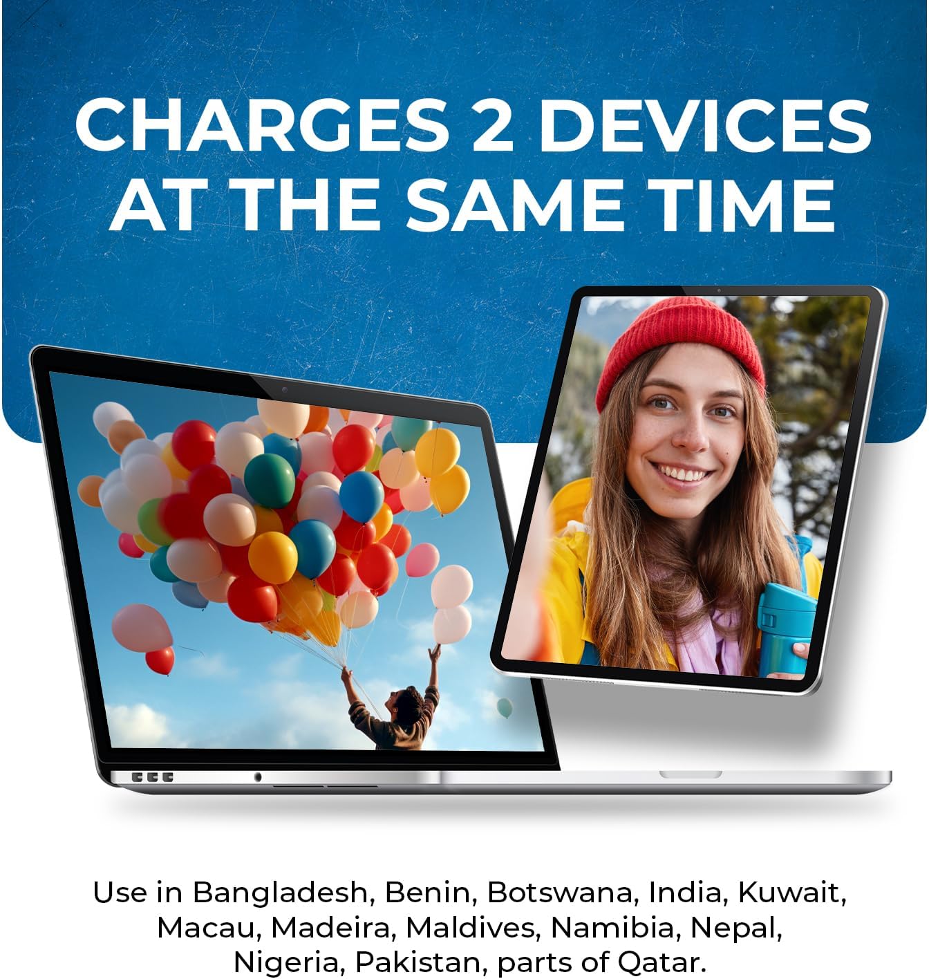 Orei Grounded Universal 2 in 1 Plug Adapter Type D for India and More - Image 4