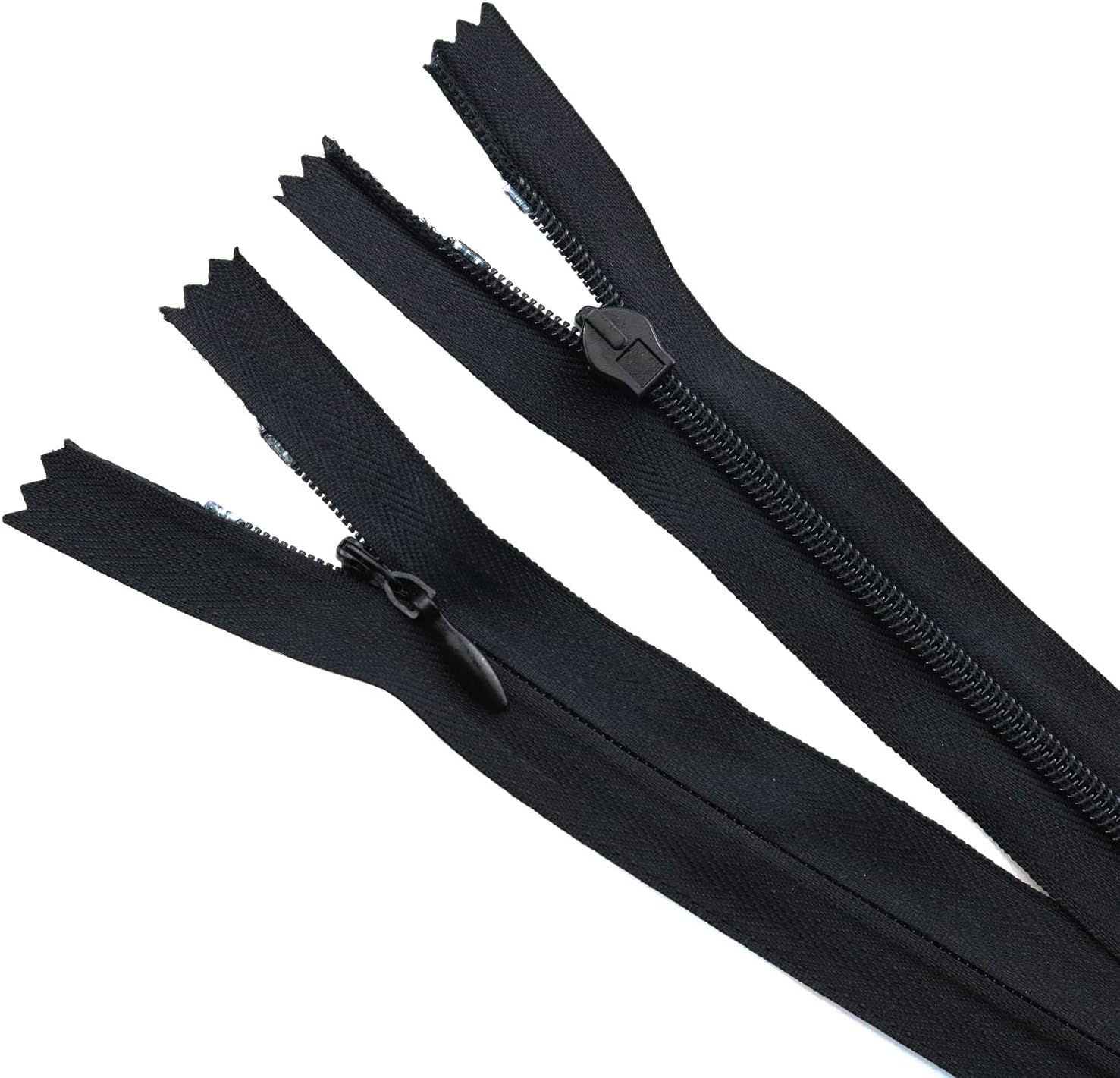 ZCZQC Invisible Nylon Coil 10PCS 16 Inch Nylon Invisible Sewing Zipper Bulk Hidden Zipper Black - Image 4