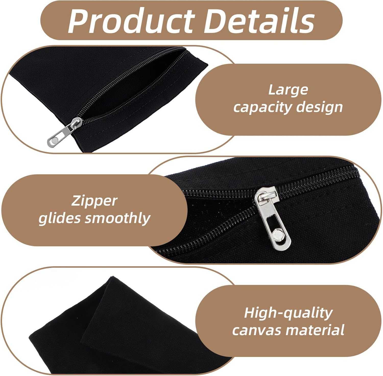 Sew-in Side Hidden Pocket with Zipper, Inside Security Pocket for Clothing Coat Inside PocketsTravel Wallet Pouch for Jackets Coats Sweatshirts - Image 3