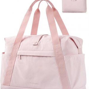 BAGSMART Personal Item Travel Bag For Spirit Airlines, 23L Lightweight Gym Bag for Women Foldable Duffle Bag Weekender Overnight Bag for Travel, Gym