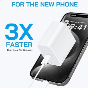 3 Pack AISNI Fast Charger Block Compatible with iPhone 17 16 15 Charger Fast Charging USB C Charger Long Type C Chargers Cord 6 FT for iP17 Air/17 Pro Max/16/15 Pro Max Series and Type C Device-White
