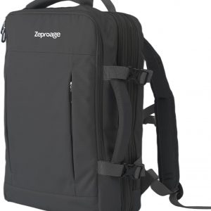 Travel Backpack, Expandable Large Capacity Business Work, Water Repellent Carry On Daypack with USB Charging Port, Fit 17 Inch Laptop, Bag for Men and Women, Black