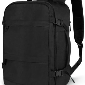 Fmeida Flight Approved Carry On Backpack for Ryanair Fits 14″ Laptop – 20L Underseat Airplane Approved Weekender Bag, Anti-Theft Travel Backpack, Personal Item Bag Black