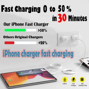Fast Charger iPhone,i Phone Charge Cable,3Pack iPhone Charger Fast Charging 6Foot Phone Charging USB C Charge Adapter 6FT Type C to Lightning Cable for iPhone 14 Pro Max/14 Plus/13/12 Mini/11/10/XS/SE