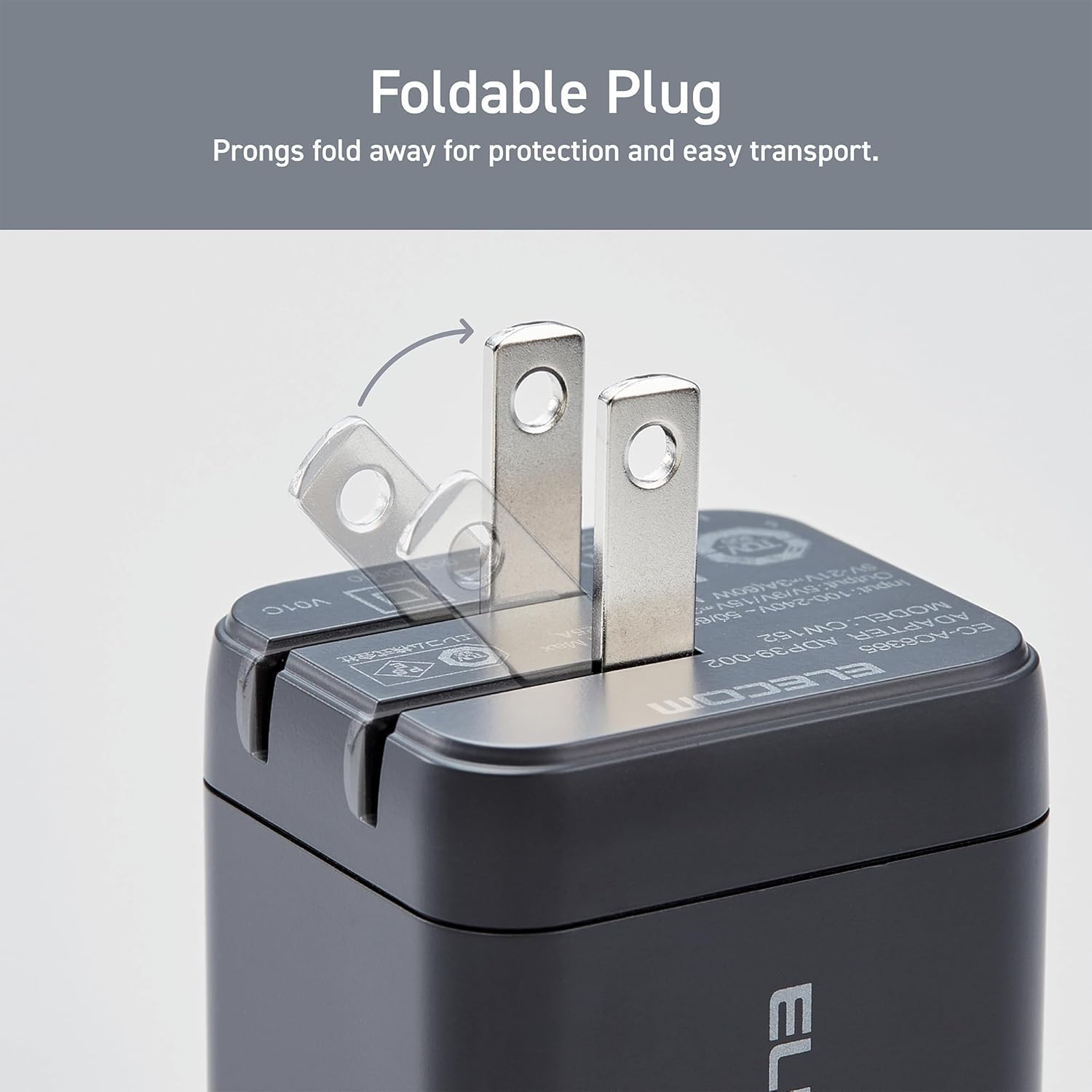 ELECOM 65W USB C Wall Charger Block, GaN II Fast Charging, Laptop Power Adapter for MacBook Air, iPad, iPhone, Tablet, Airpods, Watch, Speakers, Samsung, Single Port Charging Block - Image 10