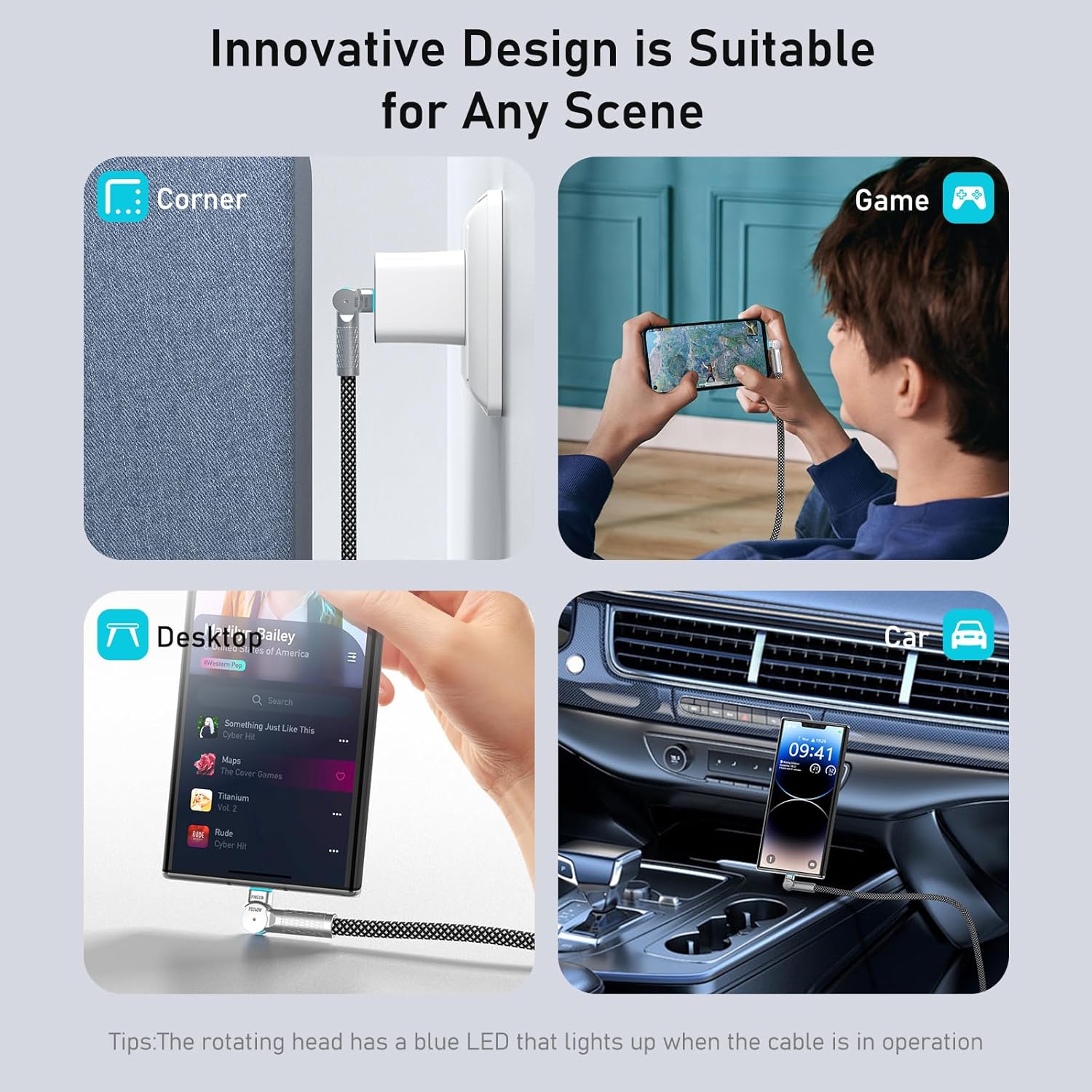 USB C to USB C Cable 10FT 240W, 180°Rotating USB C Cable Braided Type C Charger Cable Fast Charge for iPhone 16/16Pro/16Plus/16ProMax,MacBook Air,iPad Pro,Pixel,Samsung Galaxy S23/S24 Ultra-Black - Image 5