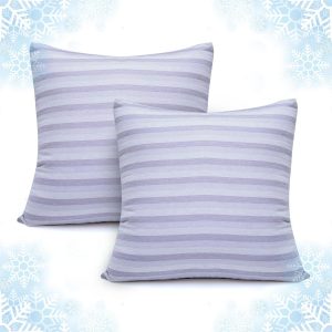 Cooling Throw Pillow Cases Only,18″×18″ Set of 7 with Double Sided Cold,Moisture Wicking Pillowcase Covers with Hidden Zipper Japanese Cold Tech Pillow Case Protectors for HotSleepers and NightSweats