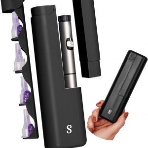 STRAWBERRY & CO Insulin Cooler Travel Case – Built-in Sharps Dispenser & Temperature-Control Organizer- TSA Approved Diabetic Pen Storage for Ozempic, Insulin Pens & Needles – Compact & Leak-Proof