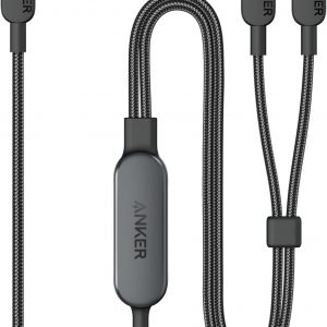 Anker Cable,4FT 2-in-1 USB C to USB C Cable 140W Max,Fast Charging for iPhone 17/17 Pro Max/16 Series,MacBook Air/Pro,and More(Braided,Black)