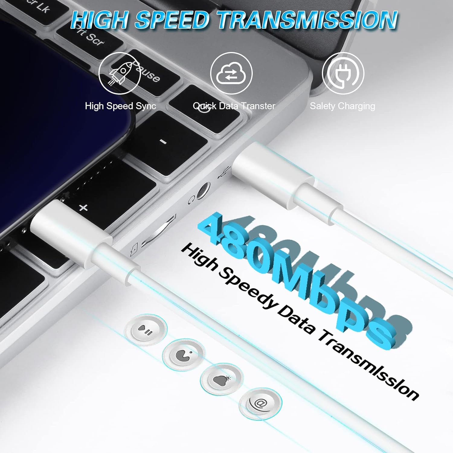 iPhone 14 Super Fast Charger,Dual Port USB C Charger,iPhone Charger Fast Charging Block,Quick Apple USB C Wall Adapter Plug,2Pack Type C Lightning Cable For iPhone 14/13/12/11/ProMax/MiNi/XR/SE/8 Plus - Image 6