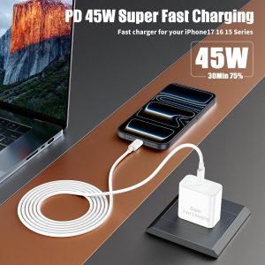 iPhone 17 16 Pro Max Charger Fast Charging, 45W Super Fast USB C Chargers for iPhone 16 (6FT+6FT+10FT) Type C Chargers Cord with Fast Charger Block for iPhone 17/16/15 Series/iPad/ GalaxyS25
