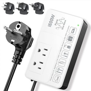 1600W 220V to 110V Voltage Converter, Universal Power Plug Adapter Voltage Converter US to Europe International Travel, Power Any American Appliances in 220-250V, Plug & Play, No Limitations