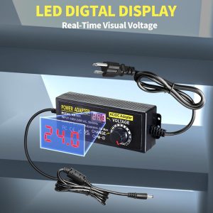 144W Adjustable Power Supply Adapter 3V~24V 6A Universal Variable Switching Power Adapter 100V-240V AC to DC Converter Transformer with 14 Tips&Polarity Converter3V 5V 6V 9V 12V 15V 16V 18V19V20V24V