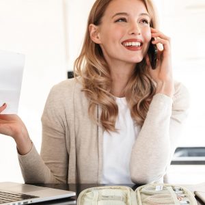 BAGSMART Cord Organizer Travel Cable Bag, Compact Tech Electronic Organizer Travel Case, Essentials for Charger, Cable, Phone, Flash drive – Beige