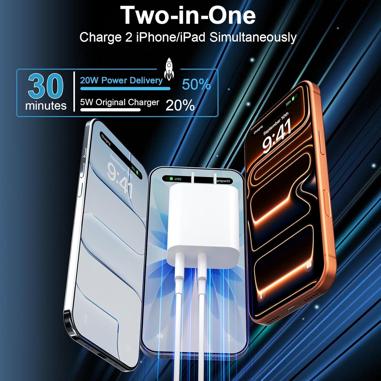 iPhone Charger Fast Charging Cord 10FT iPhones 17 16 15 Charger 20W USB C Fast Charging Block Cable for iPhone 17/17 Pro/17 Pro Max/Air/16/16 Plus/16 Pro/16 Pro Max/15/15 Pro/15 Pro Max, iPad Pro/Air - Image 3