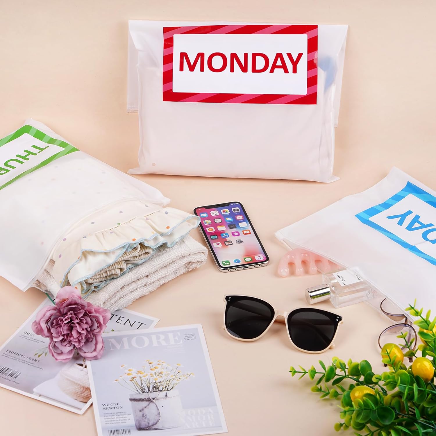 Packing Cubes Kids and Baby Travel Organizer Pouches, Suitcases and Luggage Travel Bags for Boys and Girls Summer Camp, Cruise, and Family Vacations, Days of Week - Image 6