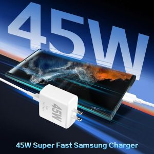 Samsung Super Fast Charger 45W USB C Android Phone Chargers,2Pack 10FT Samsung Charger Fast Charging Cord,Quick Type C Charger Wall Block for SamsungGalaxy S25 Ultra/S25+/S24Ultra/S24/S23/S22/S20/S21+