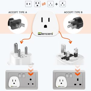 LENCENT Type D and G Travel Adapter Plug Adapter for Maldives Sri Lanka Tanzania Power Adapter Zanzibar Ghana