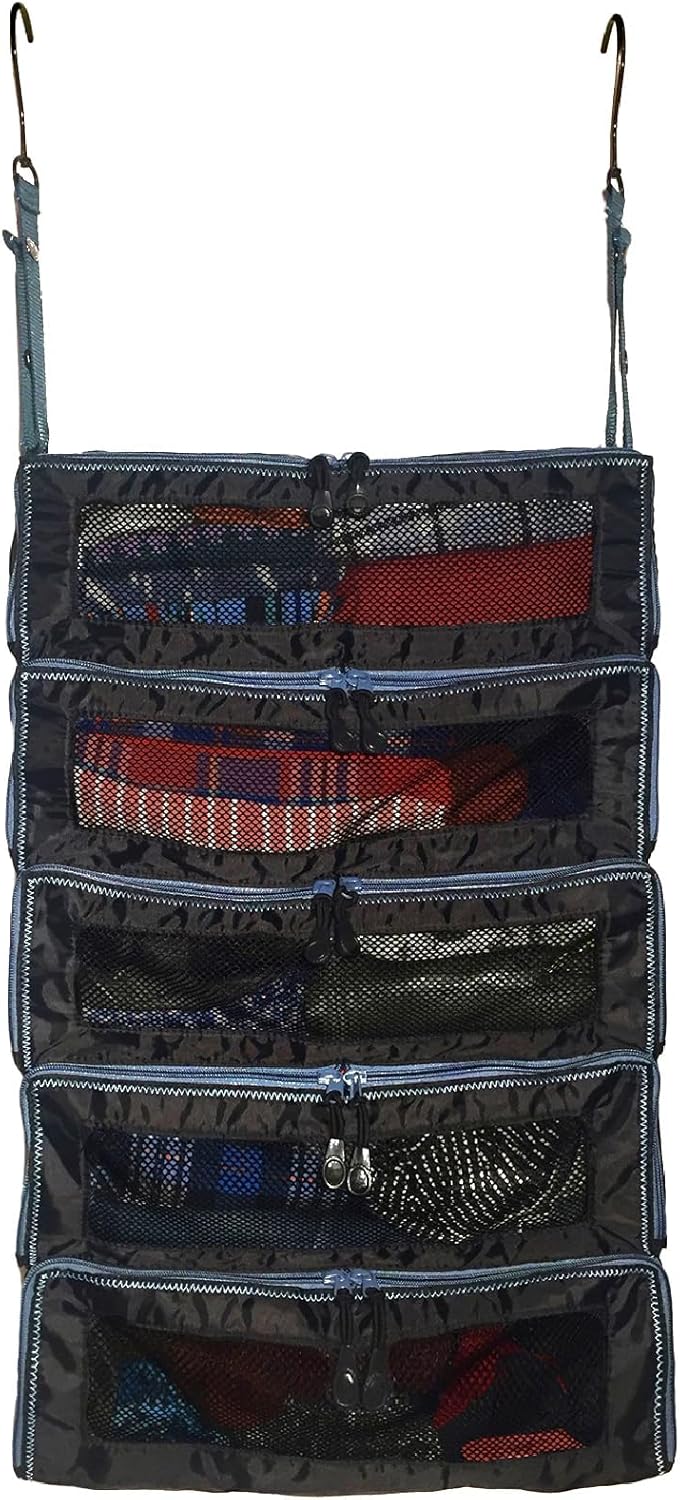 Pack Gear Hanging Suitcase Organizer - Our Large Hanging Luggage Organizer Fits Any Suitcase - Our Packing Cubes For Travel Uses Mesh Windows to Make it Easy to Find your Clothes (Black, L) - Image 9