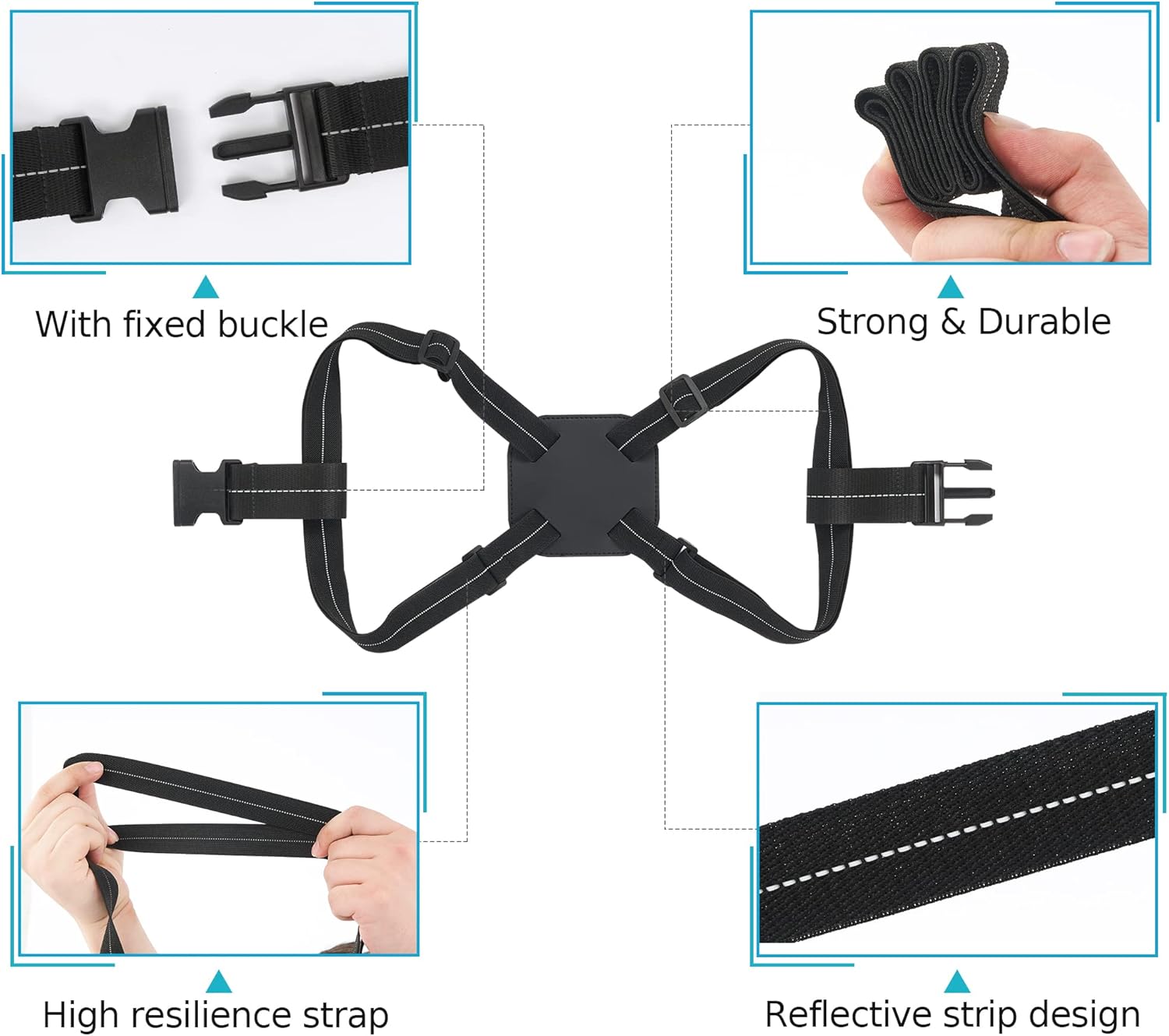 Travelkin Luggage Straps for Suitcases, Luggage Bungee Straps for Attaching Bags, Travel Essentials for Suitcases Add a Bag (Black) - Image 2