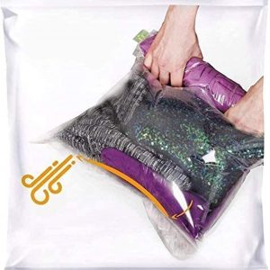 12 Space Saver Storage Bags for Clothes for Travel – Compression, no Vacuum Sacks – Luggage Accessories