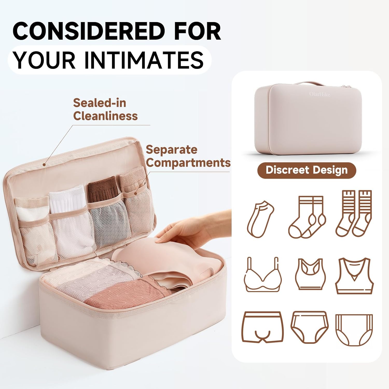 11 Set Packing Cubes for Travel, Gifts for Women Mom Kids, TSA Approved Bags for Makeup, Cosmetic, Toiletry, Suitcase Organizers for Checked Luggage, Cruise Essentials, Airplane Accessories, Beige - Image 5