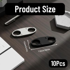 10 Pcs Zipper Lock, Zipper Locks Anti Theft Quick Installation Design, Sturdy Backpack Locks for Travel Bags School Bags Office Workers Travelers (5 Black+5 Silver)