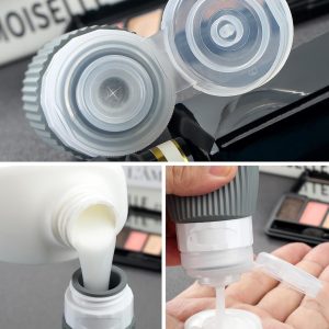 Mrsdry Travel Bottles – 8 Pack, TSA Approved Travel Size Toiletries, Leak Proof Silicone Squeezable Containers in Clear Bag