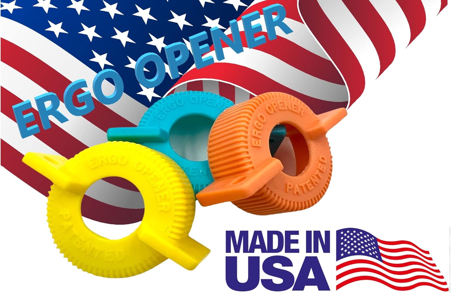 3-Pack WATER BOTTLE Opener ERGO OPENER | Arthritis Sufferers Elderly Seniors Weak Hands | Easy Twist-Off Plastic Bottle Opening Tool Travel On-Go | Carpal Tunnel | MADE in USA - Image 5