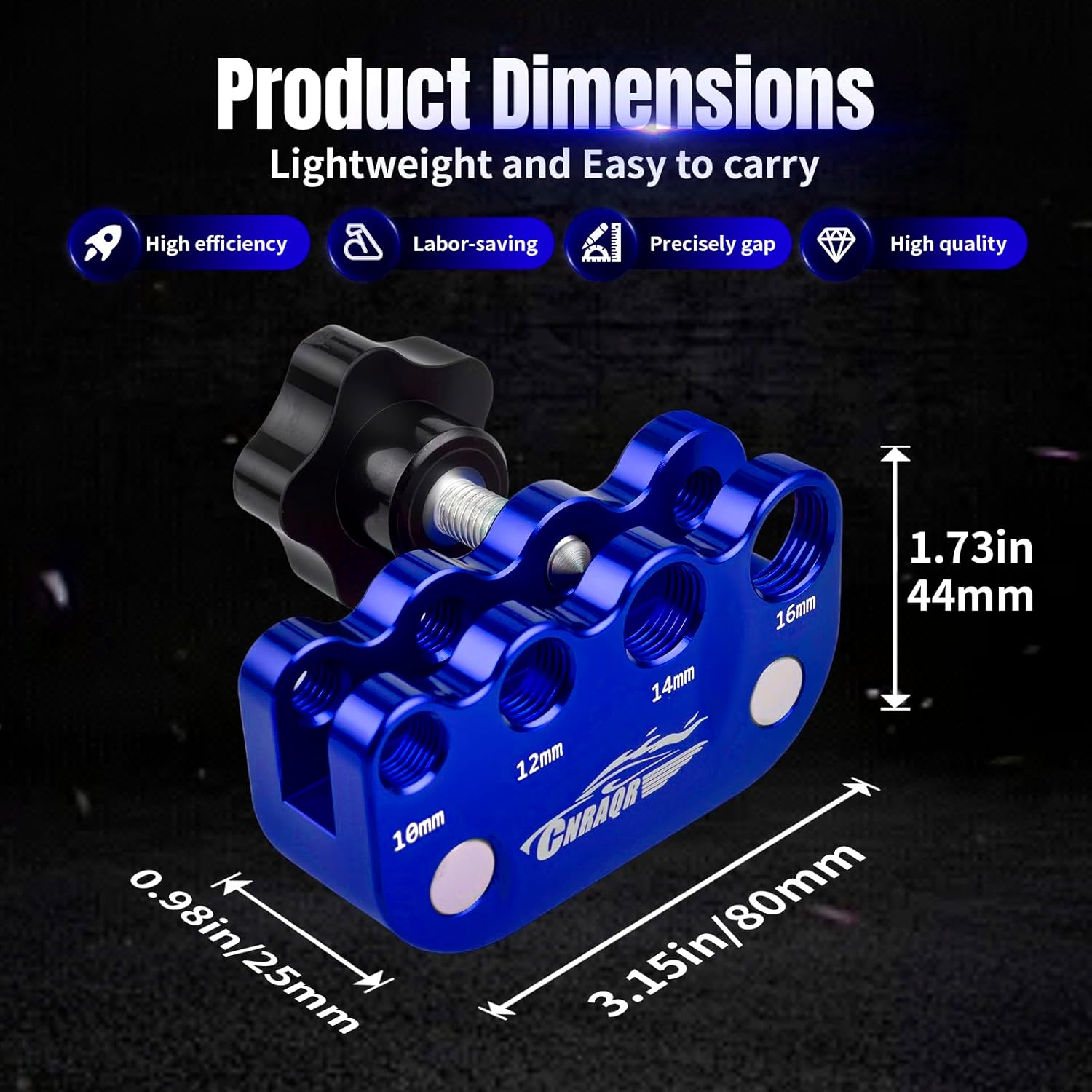 Universal Spark Plug Gap Tool for Most 10mm 12mm 14mm 16mm Spark Plugs with 1 Set Feeler Gauge Blue - Image 2