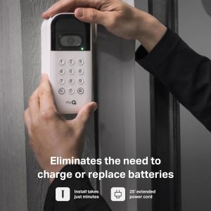 myQ Smart Garage Door Video Keypad Wired Power Adapter Kit-Works with Chamberlain, LiftMaster and Craftsman openers, White