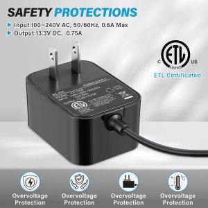 Replacement Charger Compatible with Ninja Blast Max BC251 Portable Blender, 13.3V 0.75A Power Adapter, 5.9FT Cord 100-240V AC Charger for Personal Smoothie Juicer Blender