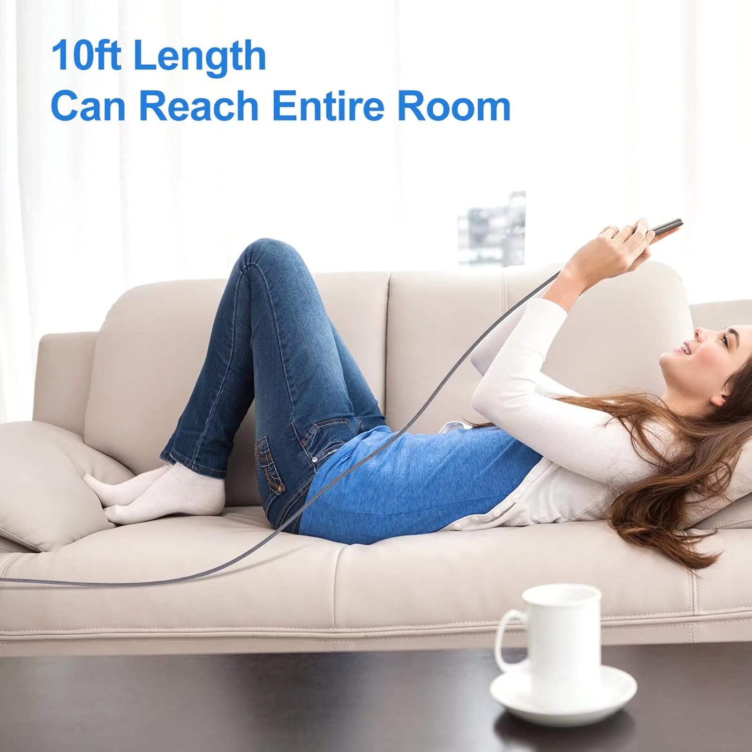 Durcord USB C Cable, Upgarded 2Pack 10ft Fast USB Type C Charging Cable for Android/Phone/Pad/Laptop, Type C Charger Braided USB Cable Compatible withi Phone 17/16/15/Pro/Plus/Max/Sam.Sung-Silver - Image 6