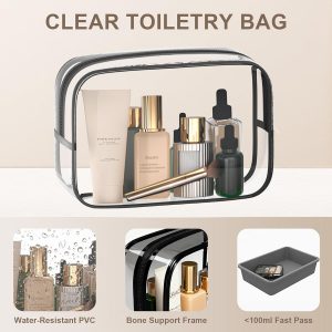 8 Set Packing Cubes for Travel with Clear Toiletry Bag, Durable Luggage Packing Organizers for Suitcase, Carry-On Accessories, TSA Approved See-Through Cubes, Space-Saving Storage Bags