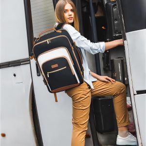 40L Travel Backpack for Women, Carry On Bag Flight Approved, Waterproof Backpacks with 3 Packing Cubes, Weekender Personal Item Backpack for Airplane Travel Essentials, TSA Approved