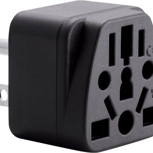 Unidapt US Travel Plug Adapter, EU,AU,UK,NZ,CN to USA (Type B), Grounded 3 Prong USA Wall Plug, EU to US Travel Adaptor Pin Converter, Power Outlet Charger (1-Pack)
