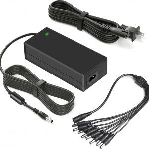 Security Camera Power Supply, CCTV Camera Power Adapter, MAREISA 12V 5A Power Supply for Lorex,Samsung,Q-See,Night Owl,Swann,Annke Cameras and CCTV DVR Surveillance System, with 8-Way Splitter Cable