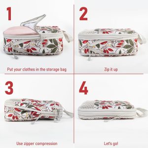 Compression Packing Cubes for Travel 4 Set Luggage Packing Organizer Bag Compressible Expandable Organizer Cubes For Carry On Luggage Suitcase Travel Essentials Accessories for Women Men