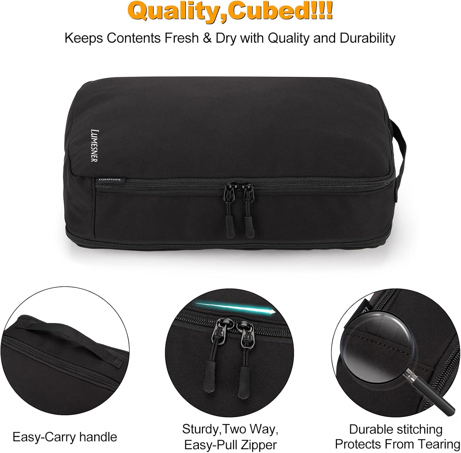 Velaybor 8 Set Compression Packing Cubes for Travel, Waterproof Luggage Organizers, Suitcase Organizer Set for Carry-On & Checked Baggage, Travel Accessories for Men & Women - Image 5