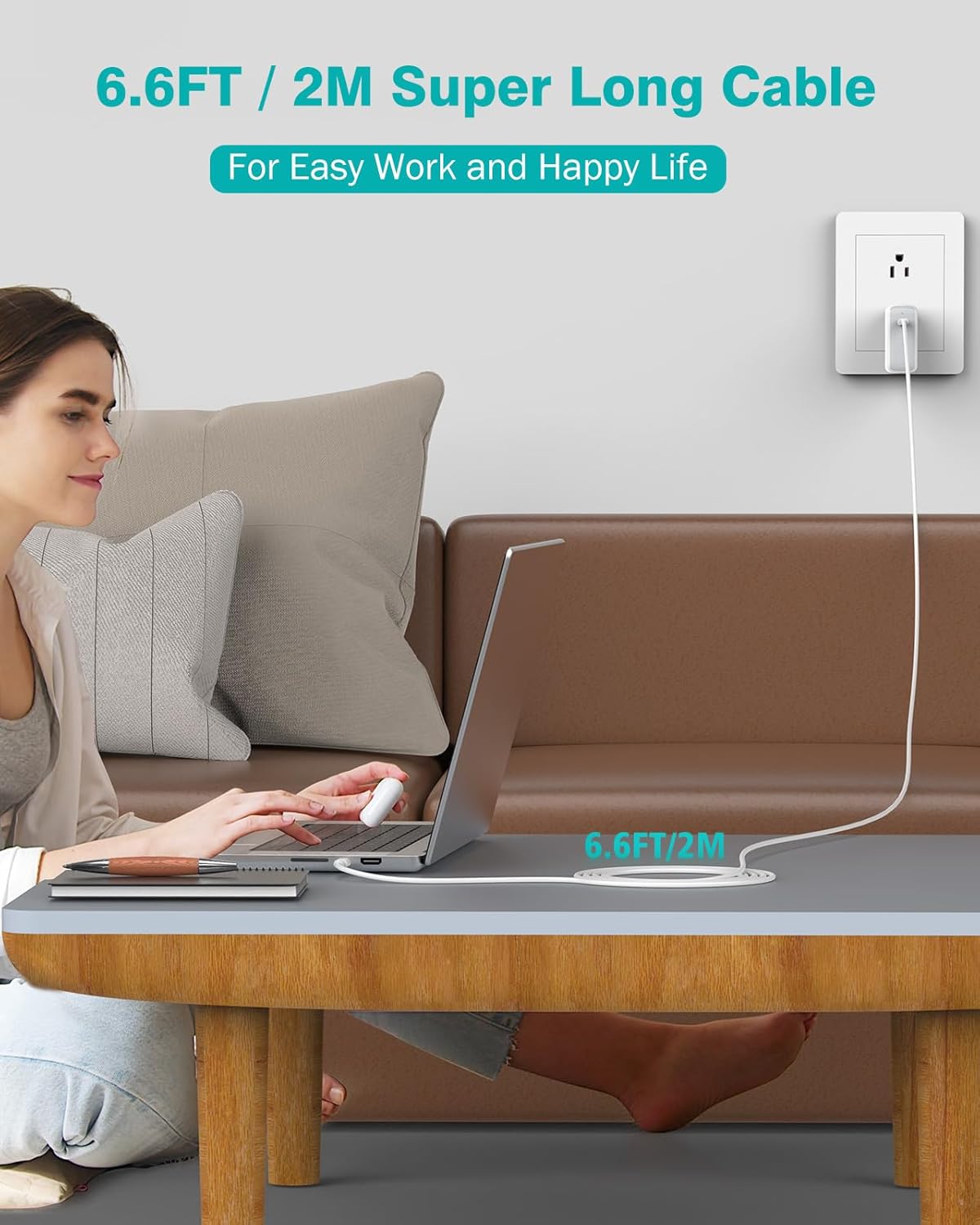 Charger for MacBook Air MacBook Pro 13 14 15 16 inch 2025 2024 2023 2022 2021 2020, M1 M2 M3 M4 Laptop 70W USB C Power Adapter, iPad, LED, 6.6FT USB-C Cable, Charging as Fast as Original Quality - Image 6
