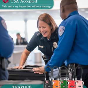 TSA Approved Luggage Locks, Travel Locks Which Also Work Great as Gym Locks, Toolbox Lock, Backpack and More, Black 4 Pack