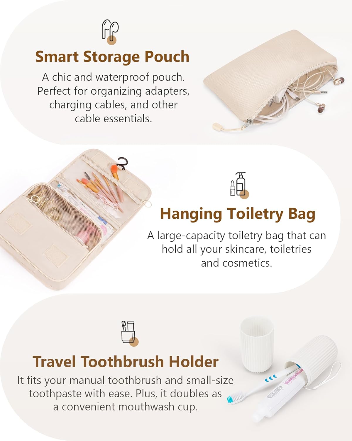 Compression Packing Cubes 12 Set, Suitcase Organizers, Extendable Packing Cubes, Luggage Organizer Bags, Travel Essentials, Beige - Image 6