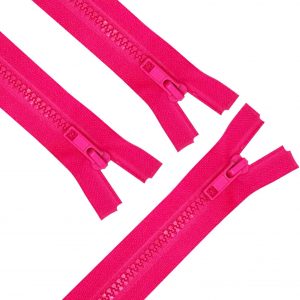 ANPURZII 3PCS #5 12 Inch Magenta Separating Jacket Zippers for Sewing Coats, Molded Plastic Bulk Zippers(Magenta 12″ 3PCS)
