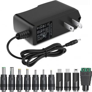 5V 1A AC Adapter DC5V Power Supply Cord with 11 Plug Tips AC to DC 5Volt 1A 500mA 400mA 200mA 100mA Power Adapter for Baby Monitor Graco Swing Camera Raspberry Pi USB Type-C 5V Wall Charger 6FT