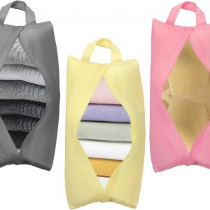 LLMSIX 3pcs Travel Packing Organizers, Travel Socks Organizer Bag, Underwear Bag for Traveling with Zip Handle for Portable Storage Underwear Traveling Essentials