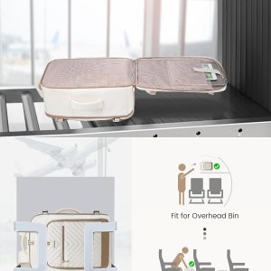 LOVEVOOK Travel Backpack For Women,40L Carry On Backpack Flight Approved,TSA Personal Item Travel Bag Fits 17 Inch Laptop,Business Weekender Overnight Daypack with 3 Packing Cubes