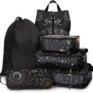 6 Pcs Compression Packing Cubes for Travel, Waterproof Luggage Organizer Washable Storage Bags Set – Packaging Cubes for Backpack Travel and Carry-Ons